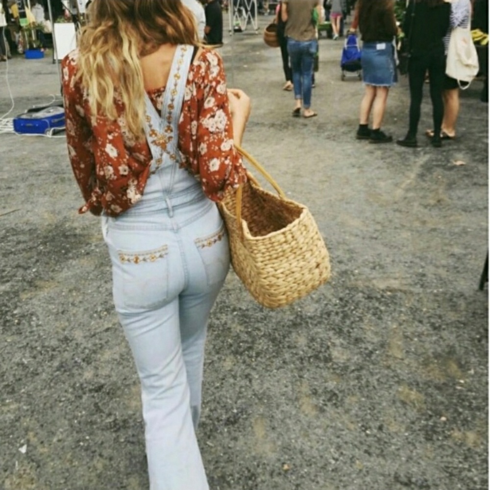 Spell Oracle Azalea denim overalls bells M